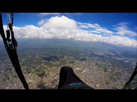 Volando sobre Riobamba en un Parapente (Chimborazo - Ecuador).