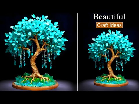 DIY Handmade Bonsai Tree | Recycled Plastic Bottle & Paper Craft Ideas 💚