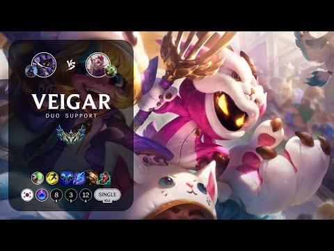 Veigar Support vs Rakan - KR Challenger Patch 13.8
