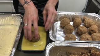 How We Make Delicious Fried Cheesy Boudin Balls!