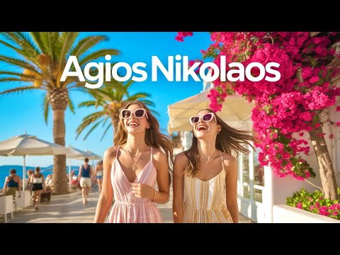 Walking from Agios Nikolaos CRETE, GREECE to Agios Nikolaos BEACHE's 2025 🇬🇷