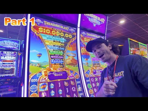 Awesome Wins On The NEW Treasure Blast Slot Machine At Coushatta Casino Resort! Part 1