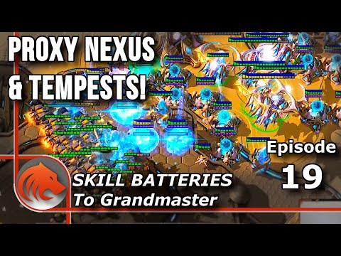 StarCraft 2: Proxy Nexus, MASS Shield Batteries & Tempests vs Viking Boys