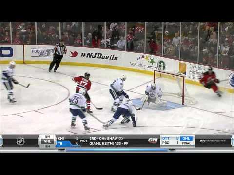 Canucks Vs Devils Luongo Solid in 3rd Period 10/24/13 [HD]