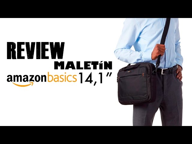 Vídeo relacionado con Amazon Basics Funda compacta para portátil con correa para el hombro y bolsillos para guardar accesorios, (17,3 Pulgadas - 44 cm), negro, 1 unidad