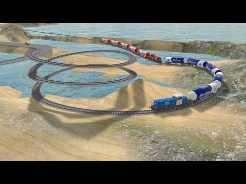 Two Trains and Impossible Weird Spiral Rail Tracks VS  Indian Train Videos🔴 3R trains eps 168
