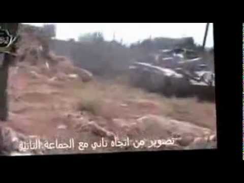 مقطع مرئي يرصد تفاصيل هجوم مقاتلي كتائب الفاروق على حاجز الشير في ريف حماة