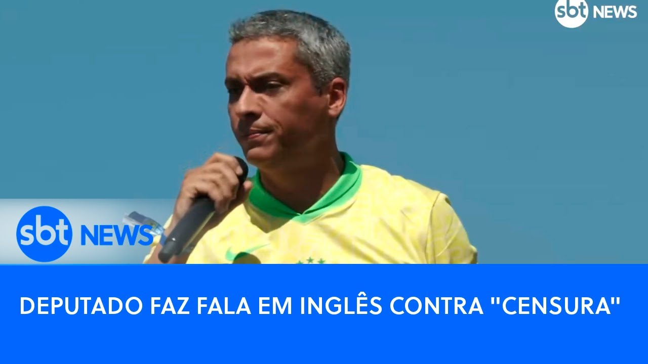 Deputado faz fala em inglês contra "censura"
