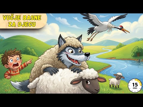 Vučje Basne za Djecu 🐺 | 5 Klasičnih Ezopovih Priča s Poukama za Djecu i Obitelji