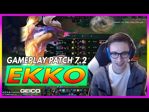 386. Bjergsen Ekko vs Katarina Mid - January 29th, 2017 - Season 7 Patch 7.2