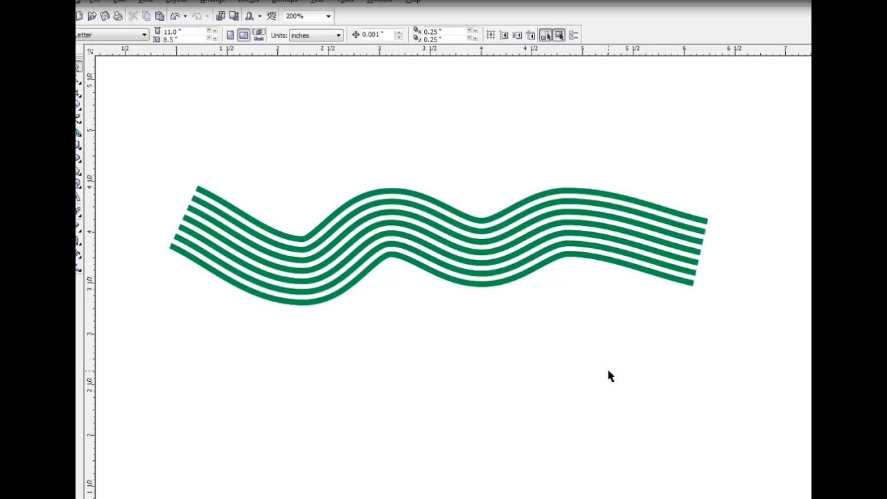 CorelDraw Vector drawing techniques - Drawing parallel Lines