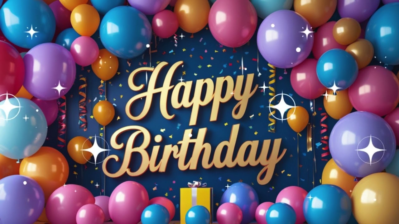 Happy Birthday Balloons Background Backdrop Screensaver Happy Birthday Party Graphics Birthday Decor