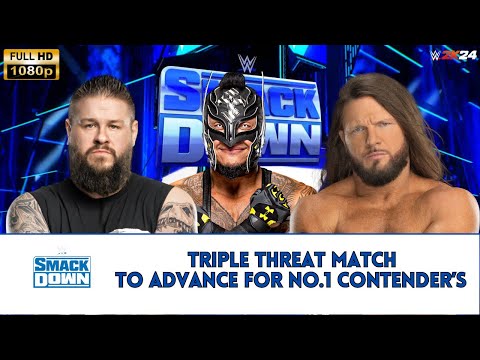 Kevin Owens vs Rey Mysterio vs AJ Styles - Triple Threat Match | WWE2K24 | GameCity