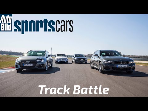 TRACK BATTLE: Audi S4 TDI Avant vs BMW M340i Touring vs Mercedes-AMG C43 T vs Volvo V60 T8 Polestar