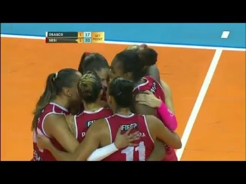 Superliga Feminina de Volei 2013/2014 (semifinal) jogo 1 - Molico Nestlé 1 x 3 Sesi SP