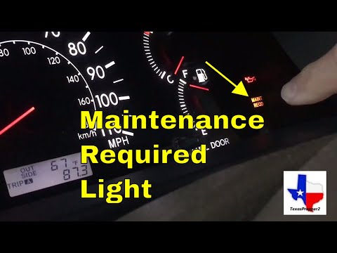 How To RESET the MAINTENANCE REQUIRED Light ~ 2006 Toyota Corolla