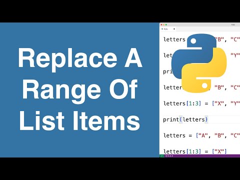 Replace A Range Of List Items Python Tutorial