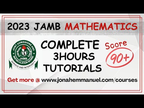 JAMB Mathematics 2023 Questions and Answers | Solution to 2022 JAMB Examination Questions Tutorials