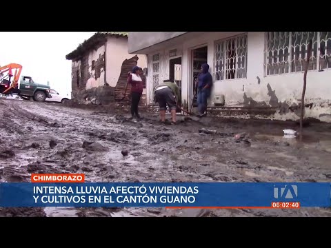 Viviendas, animales y cultivos afectados tas fuerte invernal en Chimborazo