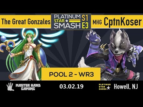 Platinum Star Smash S1:E3 - The Great Gonzales (Palutena) vs MHG CptnKoser (Fox, Wolf) - Pool 2 WR3