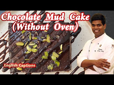 How to make Chocolate mud cake Recipe in Tamil | Without  Oven | CDK#185 | Chef Deena's Kitchen