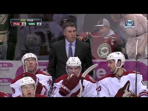 Kyle Chipchura vs Zenon Konopka fight Mar 27 2013 Phoenix Coyotes vs Minnesota Wild NHL Hockey