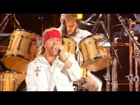 Queen Axl Rose We Will Rock You Tribute Freddie Mercury