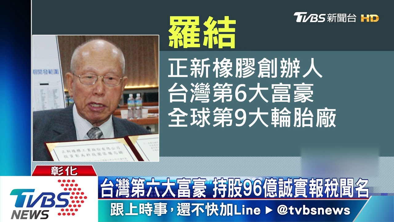 輪胎王羅結過世　初估股票遺產稅約19億