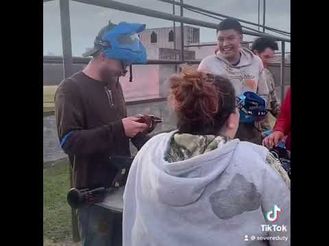 Most of the guys having a great time and Vicky the office manager!