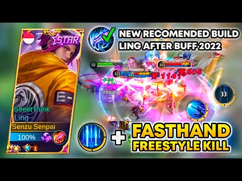 LING FASTHAND FREESTYLE KILL | NEW BEST BUILD LING AFTER BUFF | Gameplay Ling Mobile Legends