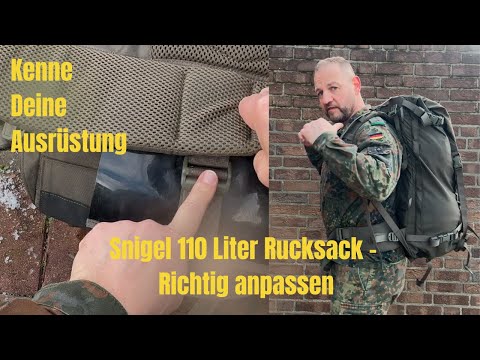 Bundeswehr Snigel Rucksacksystem 110 Liter - Rucksack richtig einstellen