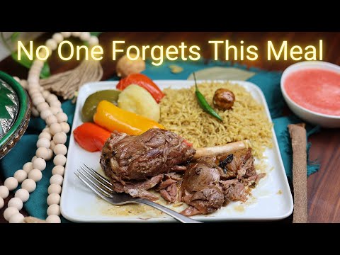 No One Forgets This Meal Ever | Lamb Shanks With Mandi Rice And Vegetables | Eid Special