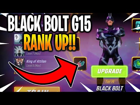 *NEW* G15 BLACK BOLT RANK UP & GAMEPLAY! - MARVEL Strike Force - MSF