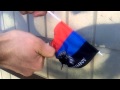 Донецк Местные жители сожгли флаг ДНР. 02.04.15 