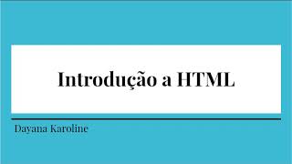 Como criar uma pagina Web? | HTML