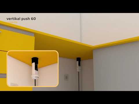 Multiprises à encastrer - rétractable - 4 prises - Vertikal Push 60 EMUCA