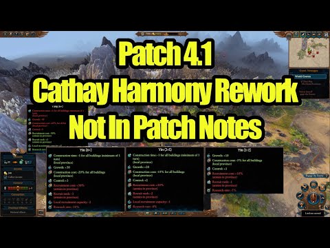 Patch 4.1 Cathay Harmony Rework That's NOT In The Patch Notes - Total War Warhammer 3