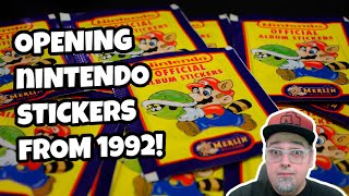 Official Nintendo Sticker Collection Packs From 1992! Retro Merlin Album Stickers! Let's Open Them!