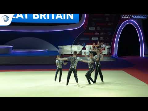 Men's group Great Britain -  2019 Acro junior European Champions, dynamic