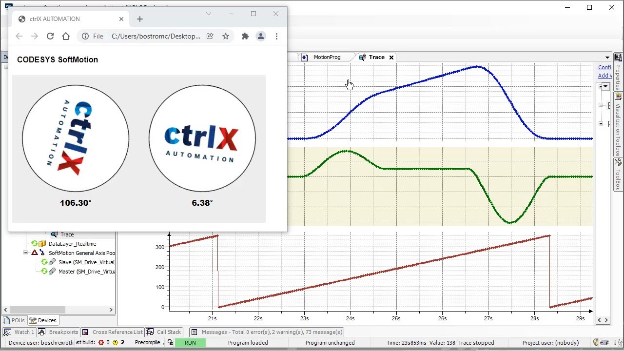 ctrlX CORE – CODESYS SoftMotion - camming