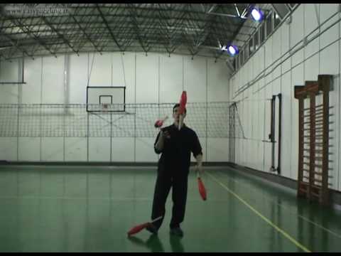 Juggling tutorial: 4 club 3-to-4 kickup