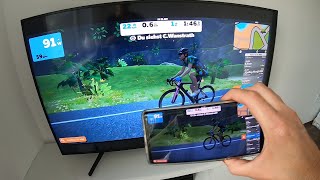 How to set up Zwift on a big TV via Android screen mirroring
