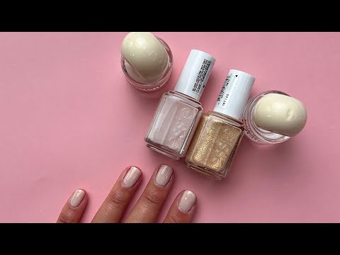 Tutorial of how to make "Glazed donut nails" by Hailey Bieber