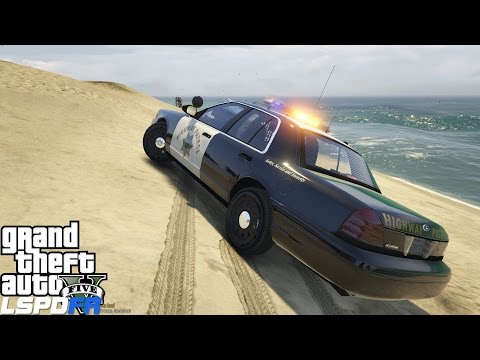 GTA 5 LSPDFR Police Mod 234 | California Highway Patrol | CHP Ford Crown Vic With Rotating Lightbar