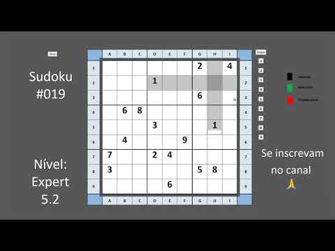 Resolvendo Sudoku #019 Nível Expert