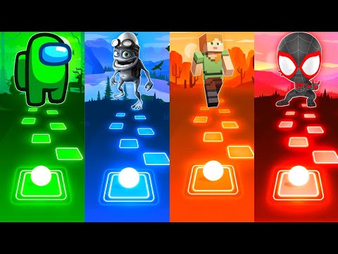 Among Us vs Crazy Frog vs Minecraft vs Spiderman - Tiles Hop EDM Rush