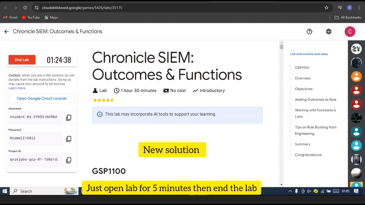 Chronicle SIEM: Outcomes & Functions #GSP1100 new short solution || #gcp #googlecloudplatform