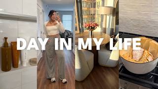 cozy cooking day at home 🍲✨ (beef stew, fresh bread, protein bagels), loungewear try on haul