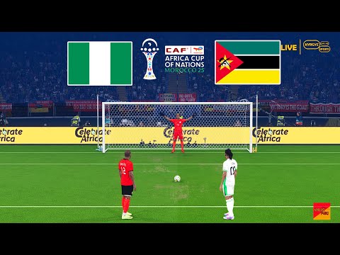 Nigeria vs Mozambique - 1/8 Final Penalty Shootout | CAF Africa Nations Cup 2025 | eFootball PES 21