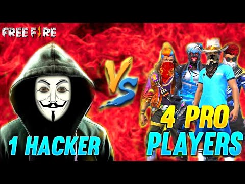 1 Hacker Vs 4 Pro player😲 !! Who win? -Garena Freefire